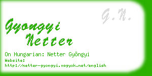 gyongyi netter business card