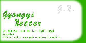 gyongyi netter business card